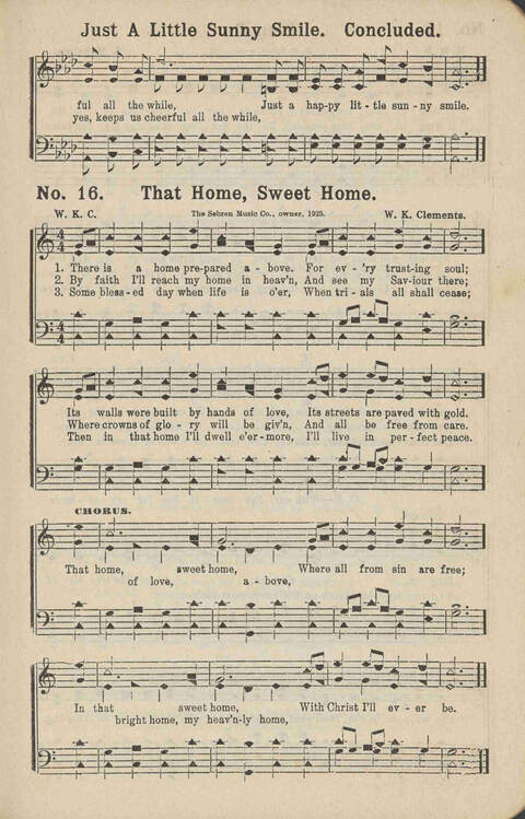 Winning Praise: a choice collection of sacred songs page 16