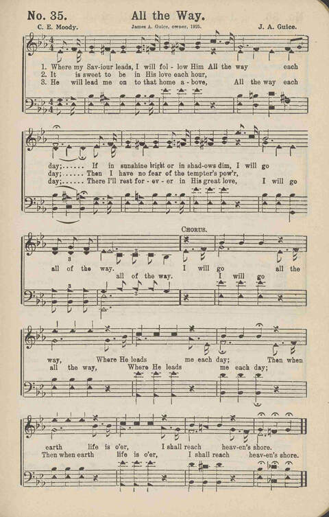 Winning Praise: a choice collection of sacred songs page 36