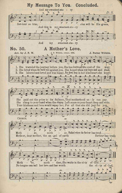 Winning Praise: a choice collection of sacred songs page 52