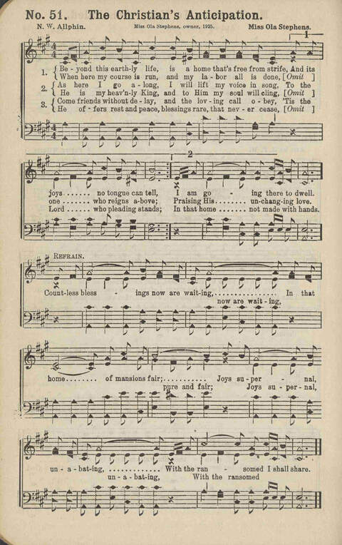 Winning Praise: a choice collection of sacred songs page 53