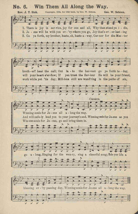 Winning Praise: a choice collection of sacred songs page 6