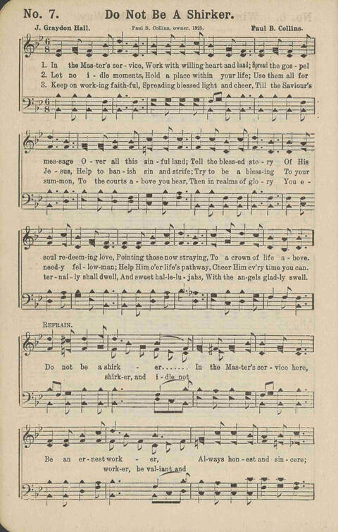 Winning Praise: a choice collection of sacred songs page 7