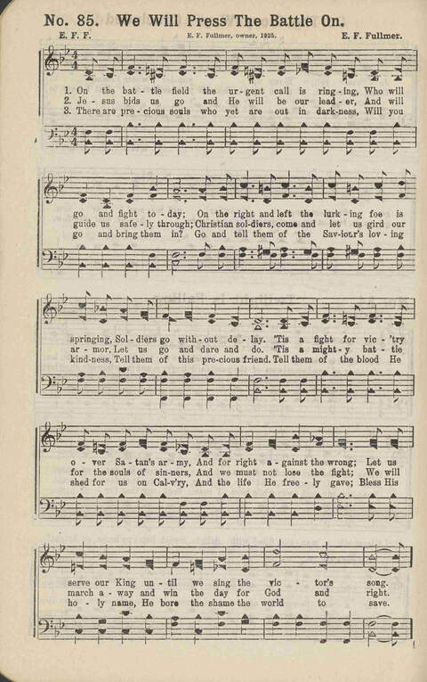 Winning Praise: a choice collection of sacred songs page 89