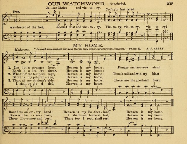 White Robes for the Sunday School: a choice new collection of songs, quartets, and choruses for Sunday-Schools, devotional meetings, and the home circle page 29