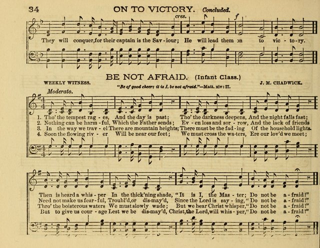 White Robes for the Sunday School: a choice new collection of songs, quartets, and choruses for Sunday-Schools, devotional meetings, and the home circle page 34