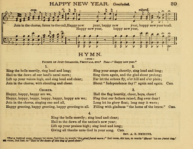 White Robes for the Sunday School: a choice new collection of songs, quartets, and choruses for Sunday-Schools, devotional meetings, and the home circle page 39