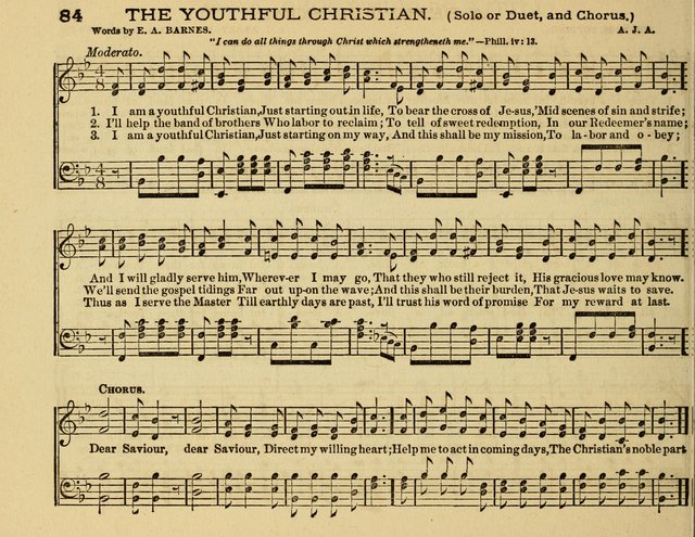 White Robes for the Sunday School: a choice new collection of songs, quartets, and choruses for Sunday-Schools, devotional meetings, and the home circle page 84