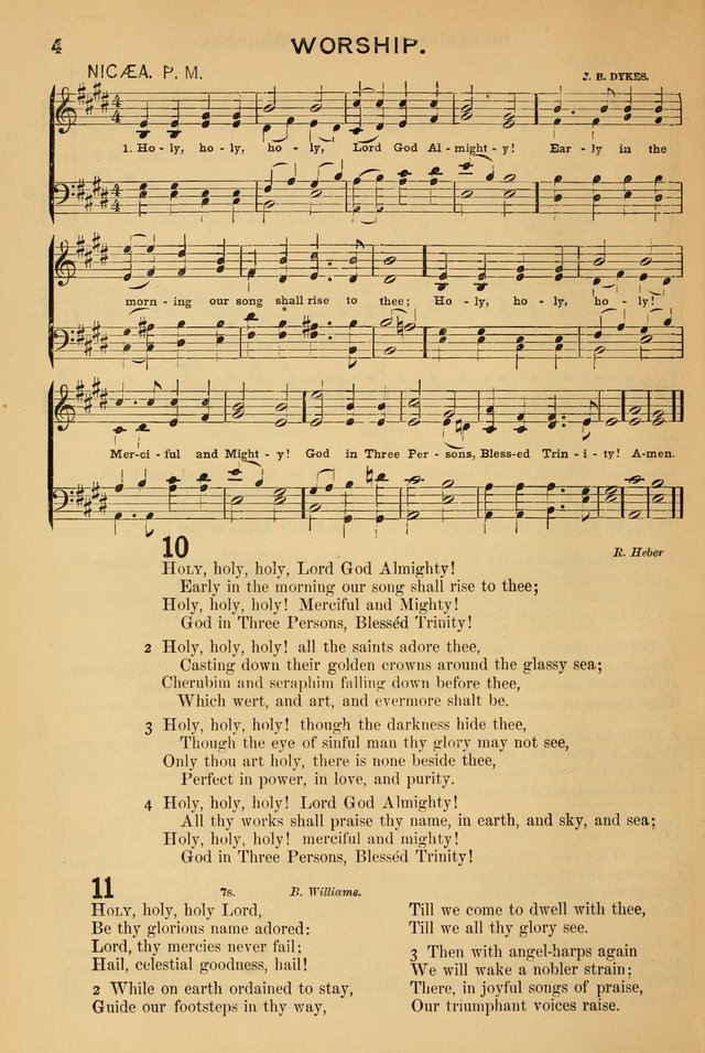 Worship in Song: a selection of hymns and tunes for the Service of the Sanctuary  page 4
