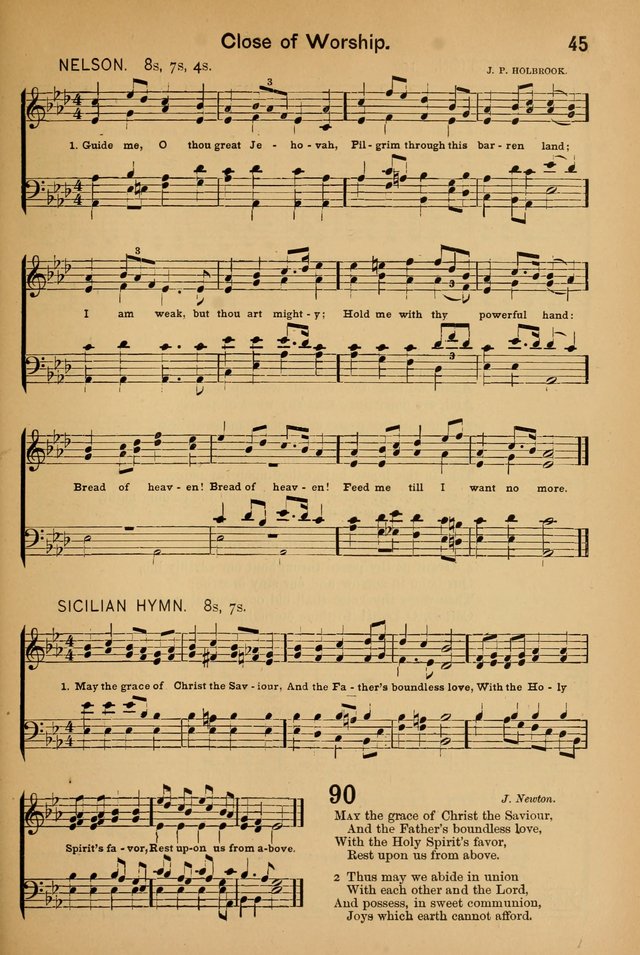Worship in Song: a selection of hymns and tunes for the Service of the Sanctuary  page 45