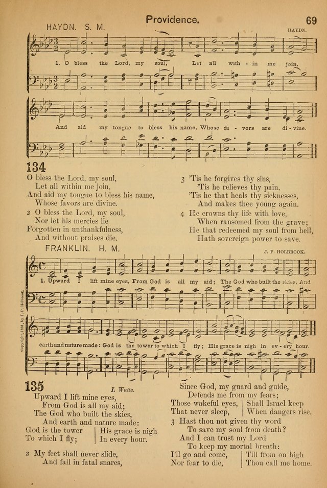 Worship in Song: a selection of hymns and tunes for the Service of the Sanctuary  page 69