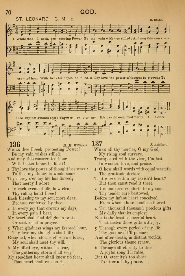 Worship in Song: a selection of hymns and tunes for the Service of the Sanctuary  page 70