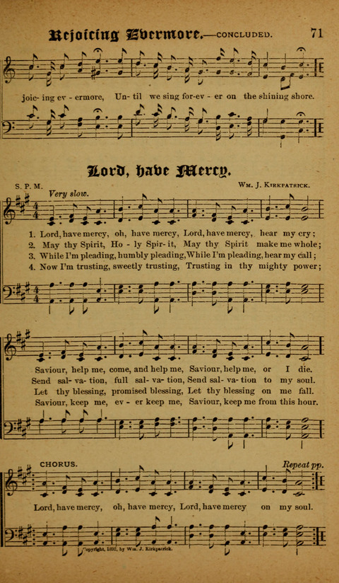 Winning Songs: for use in meetings for Christian worship or work page 71