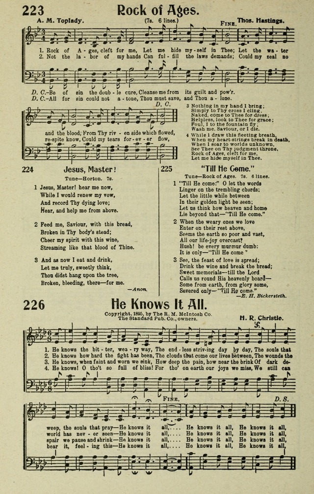 Worship and Service: a Peerless Coillection of New and Standard Gospel Songs and Hymns for Church, Bible School and Evangelistic Meetings page 191