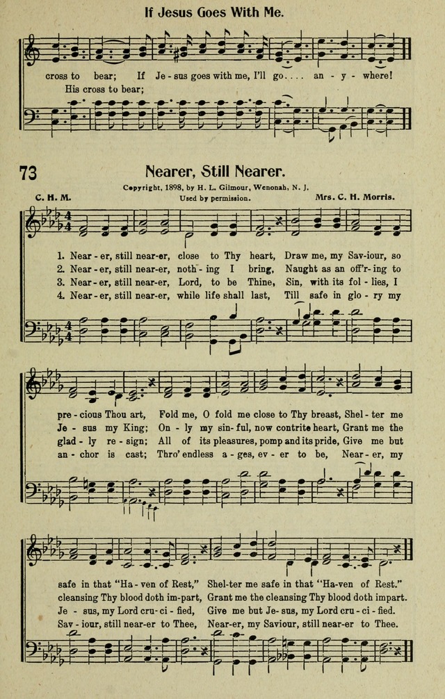 Worship and Service: a Peerless Coillection of New and Standard Gospel Songs and Hymns for Church, Bible School and Evangelistic Meetings page 74
