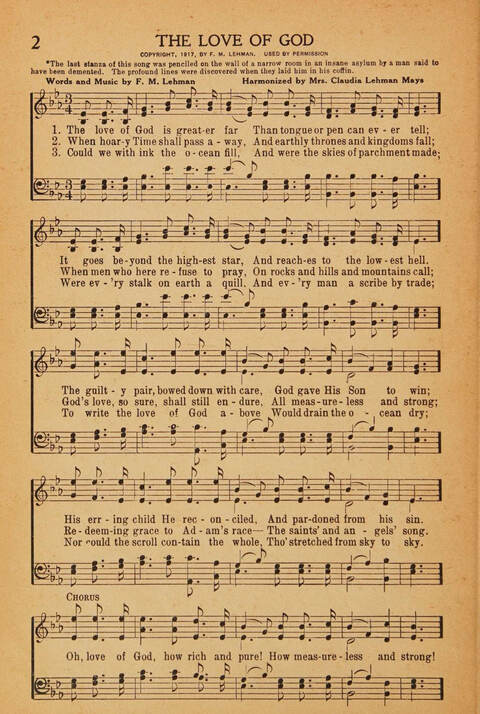 Worship in Song: an all purpose song book for use in the church but especially adapted for use in the Sunday school, missionary, young people