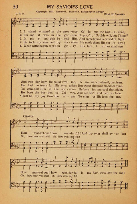 Worship in Song: an all purpose song book for use in the church but especially adapted for use in the Sunday school, missionary, young people