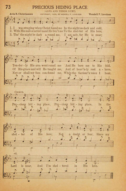 Worship in Song: an all purpose song book for use in the church but especially adapted for use in the Sunday school, missionary, young people