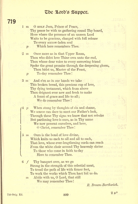 Worship Song: with accompanying tunes page 809