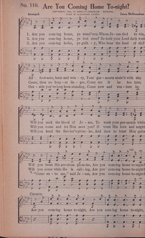 World Wide Revival Songs No. 2: for the Church, Sunday school and Evangelistic Campains page 110