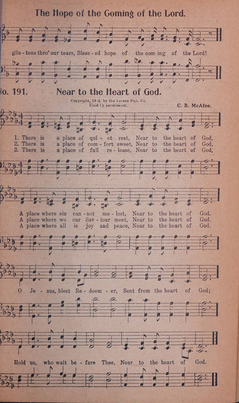 World Wide Revival Songs No. 2: for the Church, Sunday school and Evangelistic Campains page 187